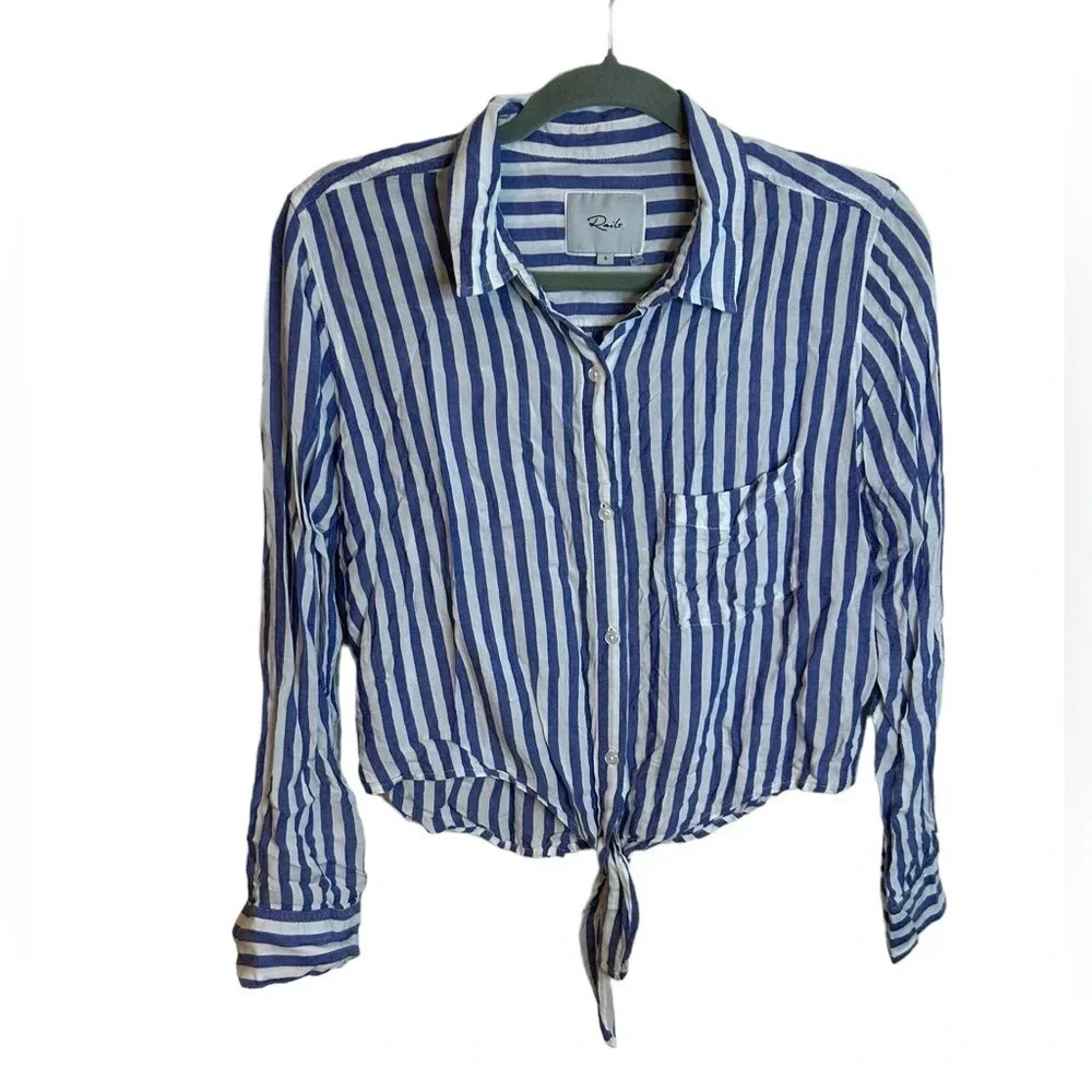 Rails Striped Val Tie Front Top
